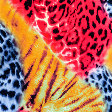 texture of print fabric striped leopard for backgroundの写真素材