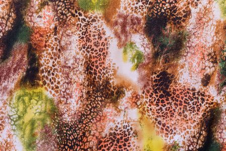 texture of print fabric striped leopard for backgroundの写真素材