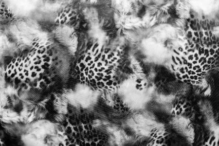 texture of print fabric striped leopard for backgroundの写真素材
