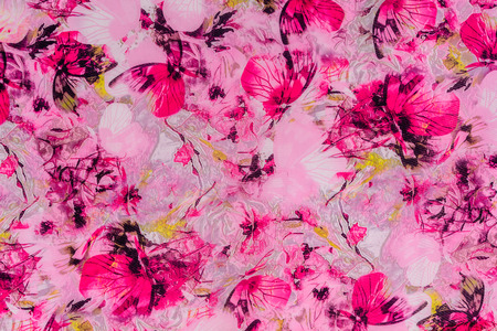 texture of print fabric striped butterfly for backgroundの写真素材