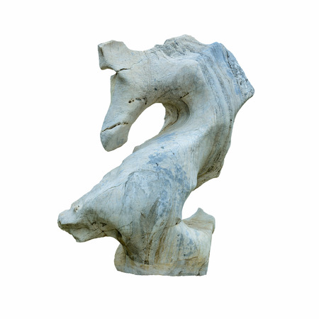 old stone granite isolated on white backgroundの写真素材