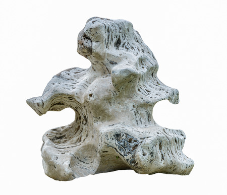 old stone granite isolated on white backgroundの写真素材