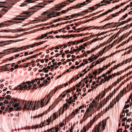 texture of print fabric striped leopard and zebra for backgroundの写真素材