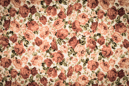 texture of vintage print fabric striped flower for backgroundの写真素材