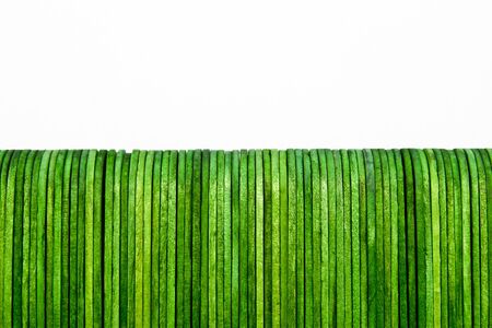 Half of icecream wood in green colorの写真素材