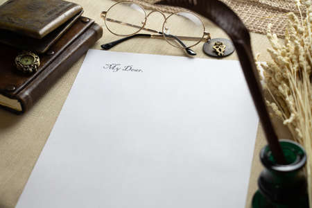 old style letter to lover. vintage letter. write a letter to your lover. letter. love letter