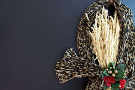 decorative objects on a black backgroundの写真素材