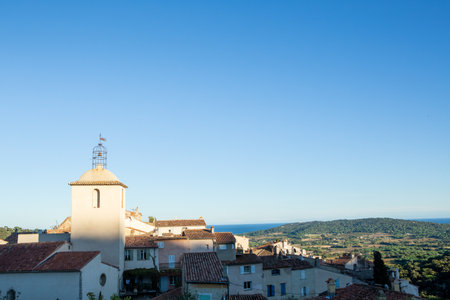 View of the village of Ramatuelle, France, Provence, Europe, French Riviera.