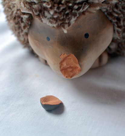 this hedgehog needs some glue..の写真素材