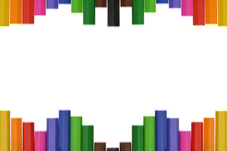 Color frame background made of markers and than digitaly transformed.の写真素材