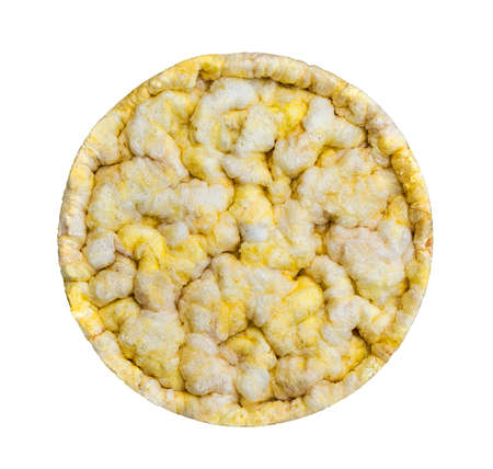 Corn waffle isolated on white.の写真素材