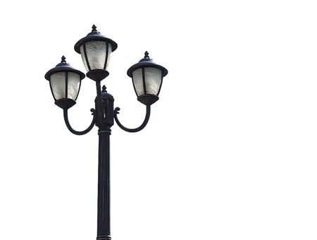 Street lamp isolated on a white background.の写真素材
