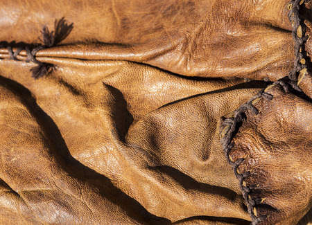 Leather bag texture close up perspective.の写真素材