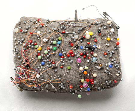 Group of needles for sewing close up.の写真素材