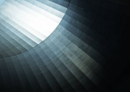 Big metal pipe tunnel concept close up