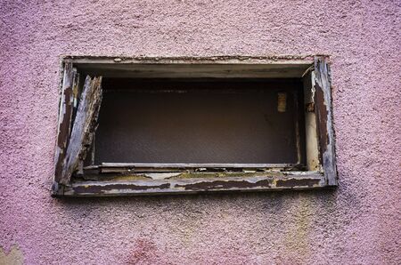 Old window is falling apart.