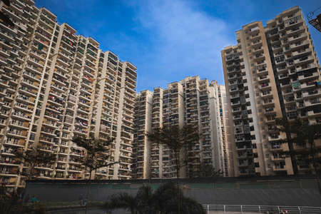 A Housing society with multiple high rise buildings in Gaziabad India - Crossings Republik