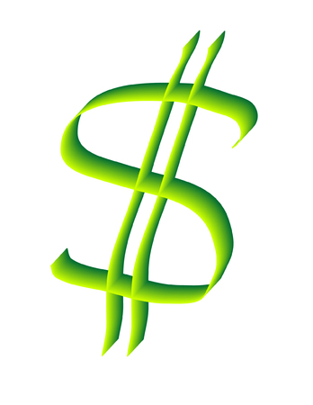 Luminous Dollar signのイラスト素材