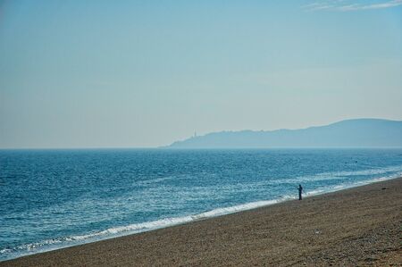 Angler on the Shoreの写真素材