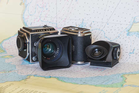 The Kiev-88 TTL medium format camera has been produced at the Kiev Arsenal since 1980. Standard lens...