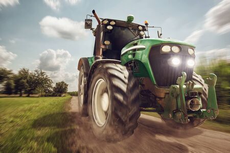 Tractor in full speed