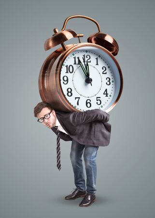 Man under time pressureの写真素材