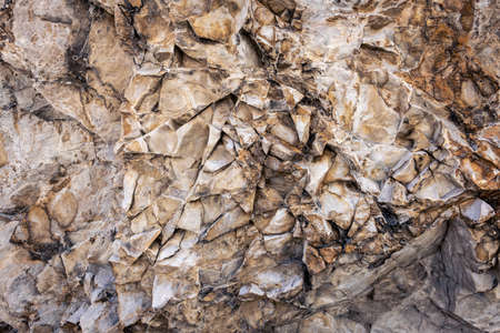 Rough texture of a rock surface in the Dolomite Mountainsの写真素材