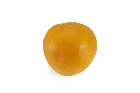 Ripe papaya on white backgroundの写真素材