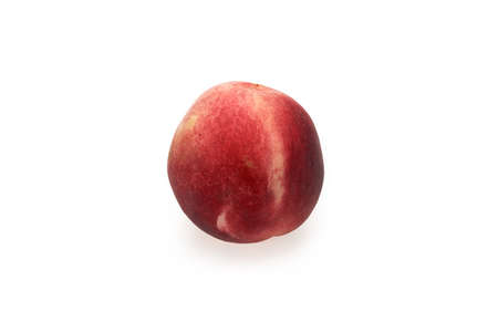 Peach fruit on white backgroundの写真素材