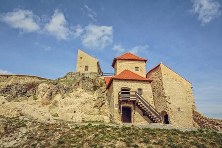 Rupea, Romania - October 10, 2015: Rupea citadel, first attested in 1324, is one of the oldest archaeological sites in Romania, visited each month by more than 10,000 tourists.のeditorial素材