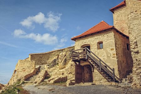 Rupea, Romania - October 10, 2015: Rupea citadel, first attested in 1324, is one of the oldest archaeological sites in Romania, visited each month by more than 10,000 tourists.のeditorial素材