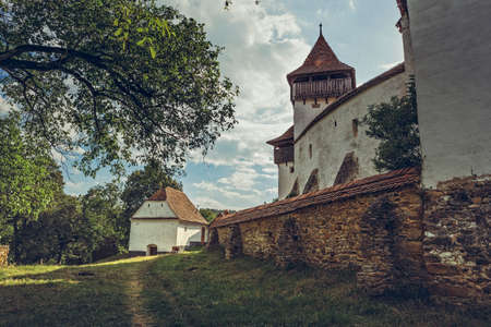 Viscri, Romania - July 21, 2016: The Viscri fortified church built by the ethnic German Transylvanian Saxon community is a Lutheran church .のeditorial素材
