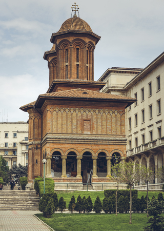 Bucharest, Romania - April 22, 2014: Kretzulescu (Cretulescu) Church, an Eastern Orthodox church in...