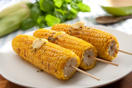 corn on the cobの写真素材