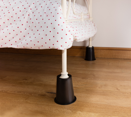 Leg Extensions in bedroomの写真素材