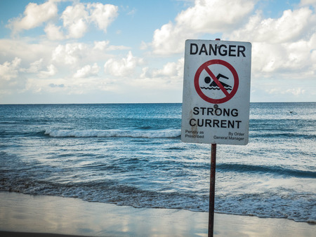 dangerous Strong currentの写真素材