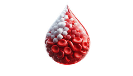 Blood drop On white backgroundの素材