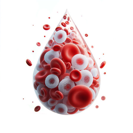 Blood drop On white backgroundの素材