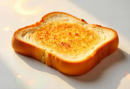 Toasted Bread Slice with Crisp Edgesの素材