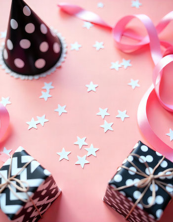 Party Decorations with Stars and Giftsの素材