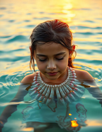 Serene Sunset Swimの素材