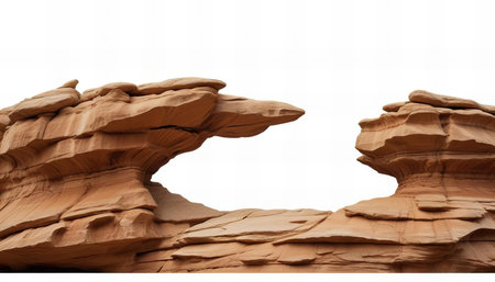 Eroded Sandstone Rock Formation in a Desert Landscapeの素材