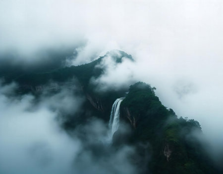 Waterfall in Misty Mountainsの素材