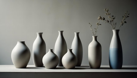 Minimalist Ceramic Vasesの素材