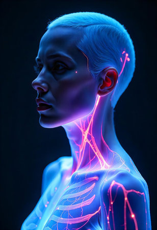 Bioluminescent Cyborg Womanの素材