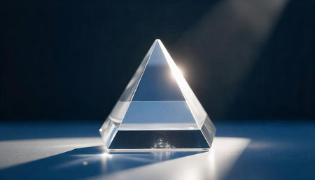 Transparent Glass Pyramid with Lightの素材