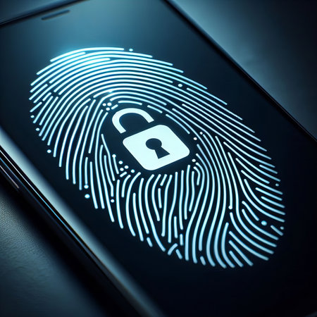 Fingerprint unlock smart phoneの素材