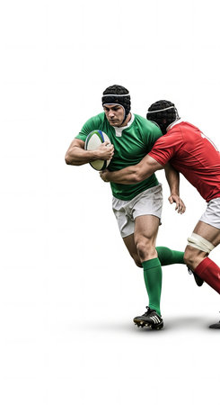 Impact Zone Rugby Collision in Motionの素材