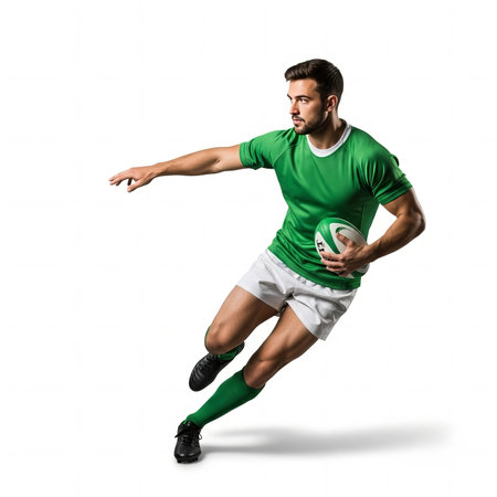 Agile Rugby Maneuver in Actionの素材