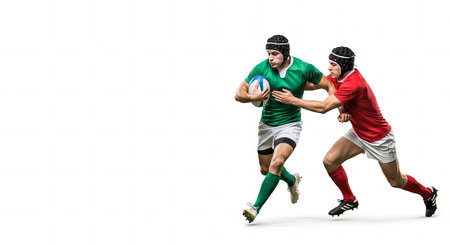 Impact Zone Rugby Collision in Motionの素材